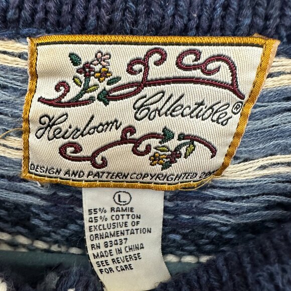 Vintage 90s Heirloom Collectibles Ugly Christmas Sweater Women's Size Large - Picture 16 of 16